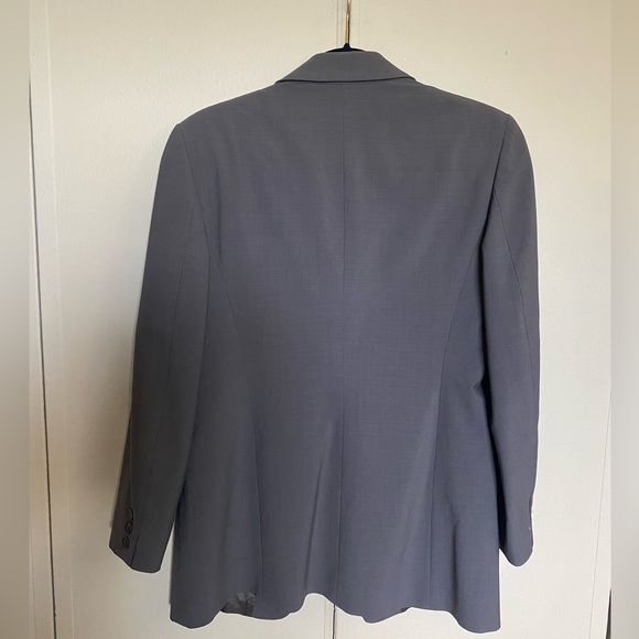 Grey Vintage Calvin Klein Boyfriend Blazer Jacket Size 8 Grey - Picture 7 of 8